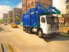 Road Garbage Dump Truck Driver game background