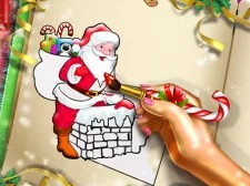 Santa Christmas Coloring game background