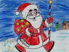 Santa Claus Coloring game background