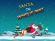 Santa On Wheelie Bike game background