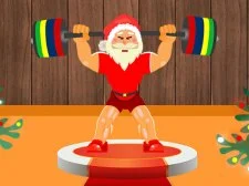Santa Weightlifter game background