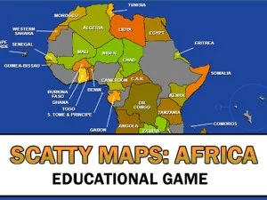 Scatty Maps Africa game background