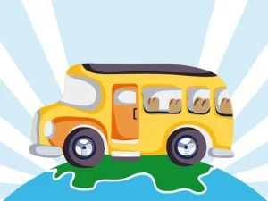 Perbedaan Bus Sekolah game background