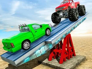 SeeSaw Ramp Car Balance Driving Challenge game background