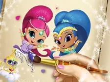 Shimmer and Shine Coloring Book game background