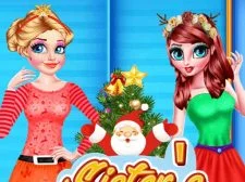 Sisters Christmas Tree game background