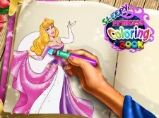 Sleepy Princess Coloring Book game background