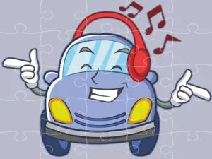 Smiling Cars Jigsaw game background