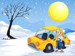Snow Cars Jigsaw game background