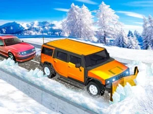Snow Plow Jeep Simulator game background