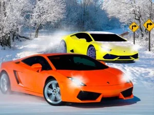 Snow Track Racing 3D game background