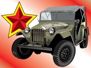 Carros soviéticos Jigsaw. game background