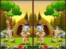 Spot 5 Differences Camping game background
