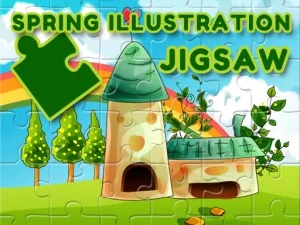 Spring Illustration Puzzle game background