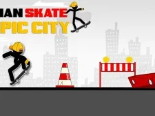 Stickman Skate 360 Epic City game background