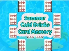 Memoria de tarjeta de bebidas frías de verano
