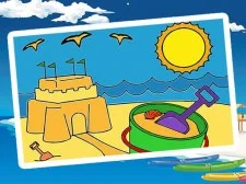 Summer Coloring Pages game background
