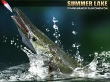Summer lake game background