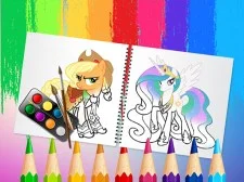 Sweet Pony Coloring Book game background