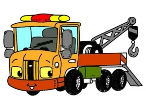 Tow Trucks Coloring game background