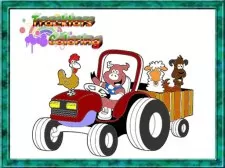 Tractor Coloring Pages game background