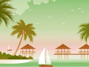 Tropical Paradise Difference game background