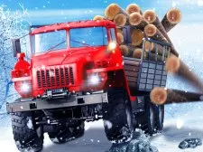 Truck Driver: Snowy Roads game background