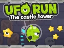 UFO Run. The castle tower game background