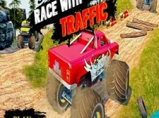 Ultimate MonterTruck Race With Traffic 3D game background