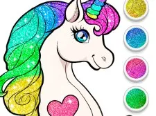 Unicorn Dress Up Coloring Book game background