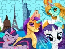 Unicorns reizen de wereld puzzel