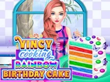 Vincy Cooking Rainbow Birthday Cake game background