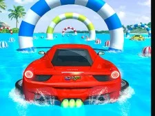 Water Surfing Car Stints Auto Racing Game