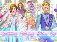 Wedding Coloring Dress Up Game game background