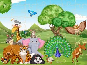 Wild Animals Jigsaw game background