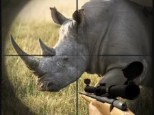Chasseur de rhinocéros sauvages