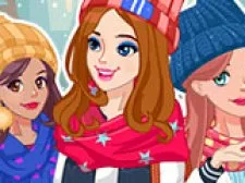 Winter Top Model Dress Up game background