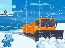 Winter Trucks Jigsaw game background