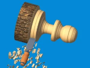 Woodturning 3D game background