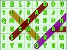 Word Search Fruits game background