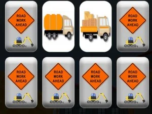 Work Trucks Memory game background