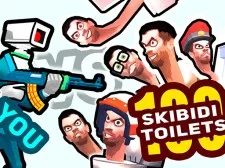 You vs 100 Skibidi Toilets game background