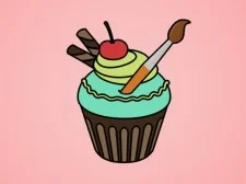 Yummy Cupcake Coloring game background