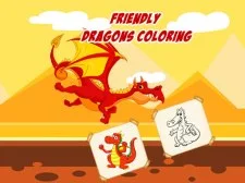 Venlige Dragons Coloring.