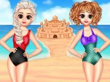 Princesa Castillo de arena de verano