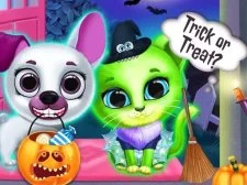 Salon pour animaux de compagnie Halloween Makeover effrayant