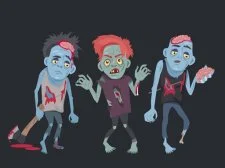 Zombies och skelett färgning